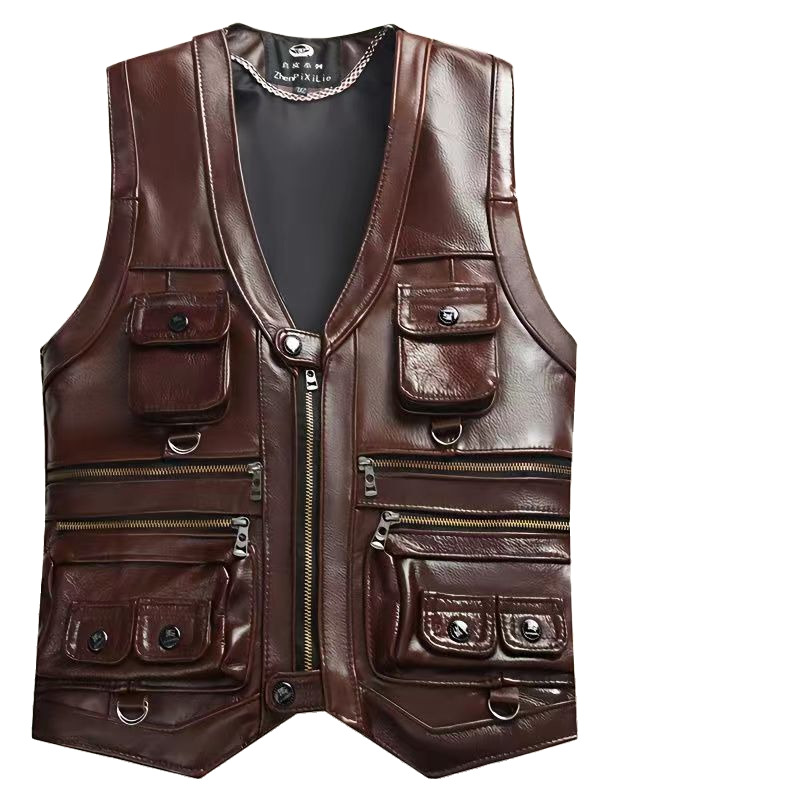 Motorcycle Gear Vest - 2023 Gilet da uomo in vera