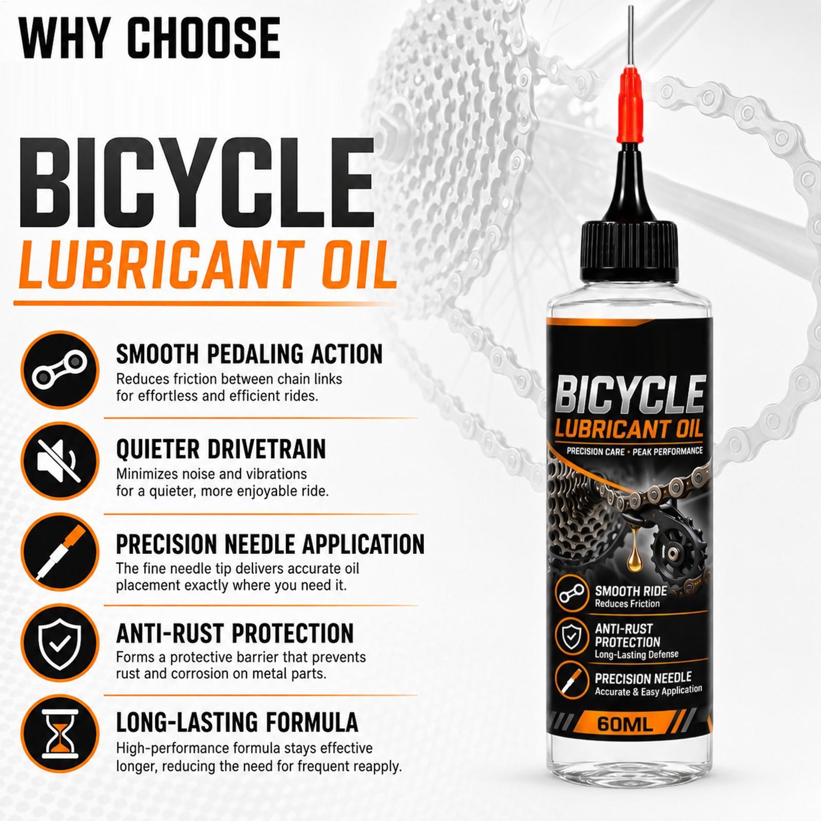 Motorcycle Gear Oil For Chain - Lubrificante per Catena Bici 60ml, Grasso