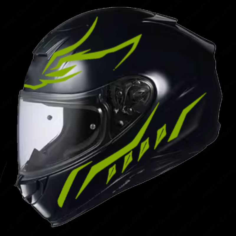 Motorcycle Gear Yellow - Adesivi Decorativi per Moto Gialli, Rossi