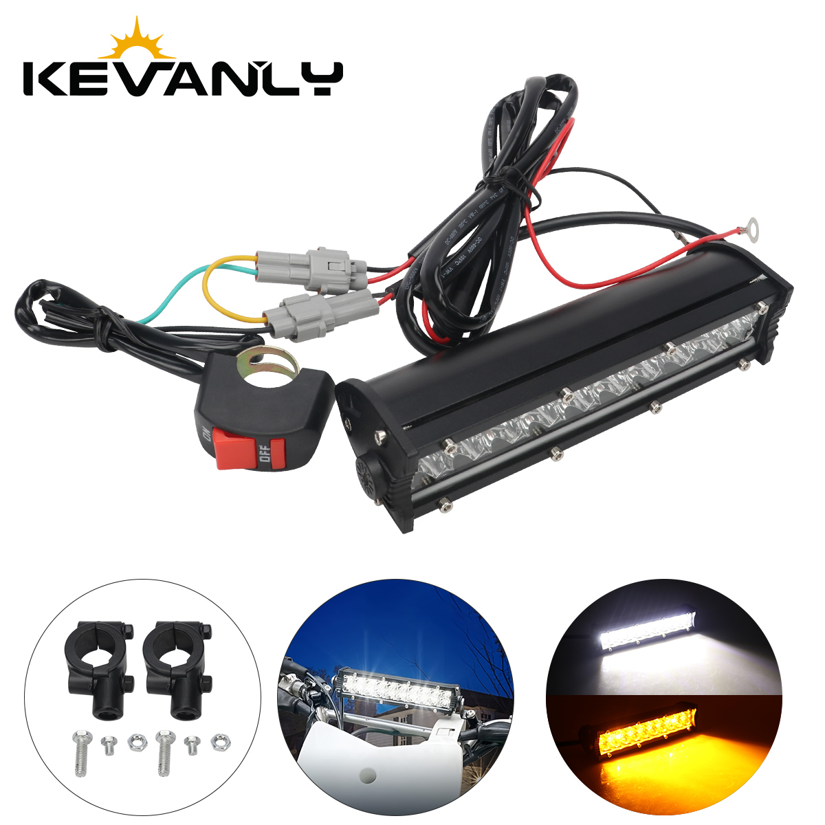 Motorcycle Gear Yellow - Set di Luci LED per Manubrio