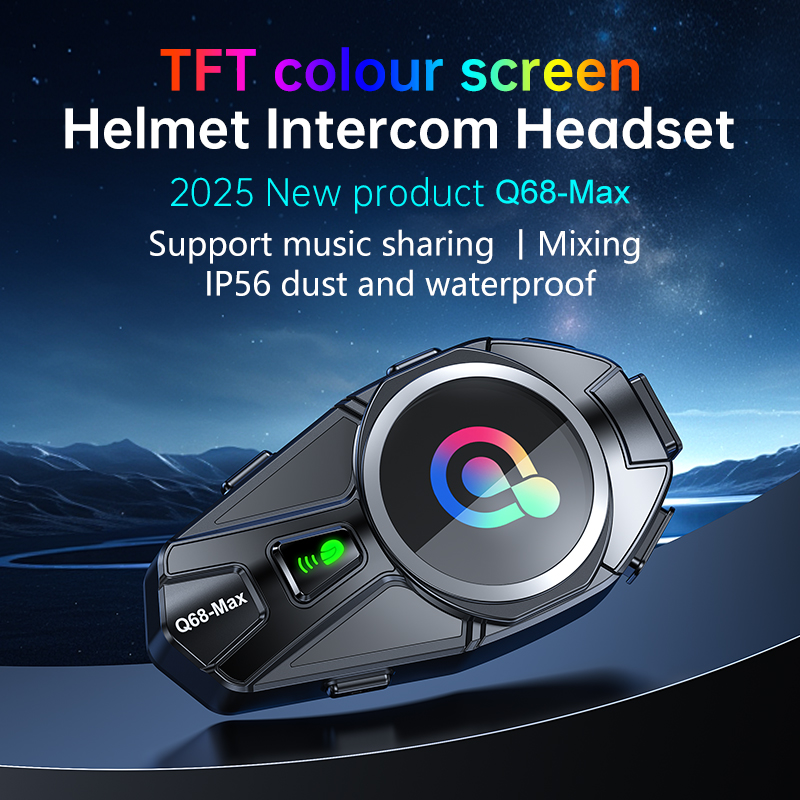 Intercom Headset Helmet - Q68 Max Interfono per casco moto