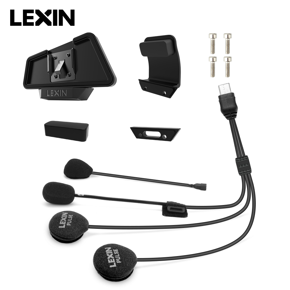 Intercom Headset Helmet - Set Cuffie e Clip LEXIN-MeshCom Mesh