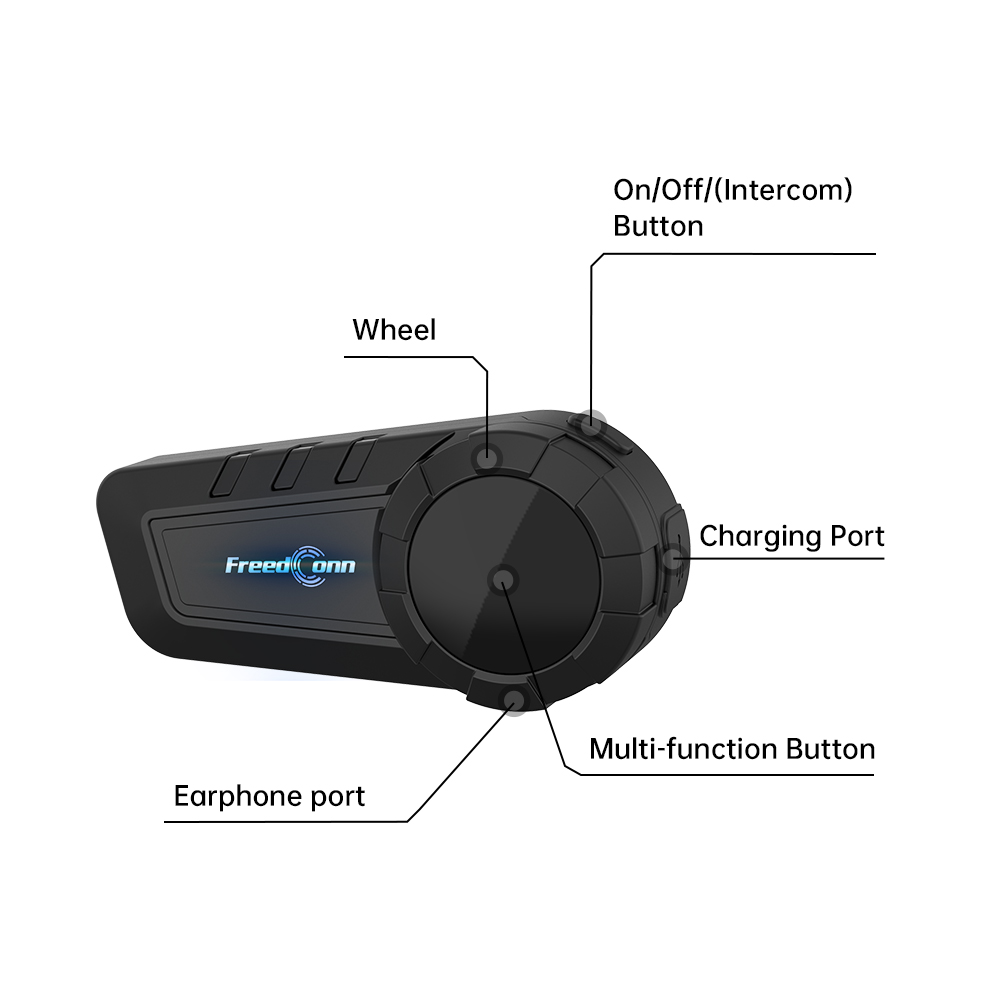Intercom Headset Helmet - Interfono Bluetooth FreedConn KY PRO per