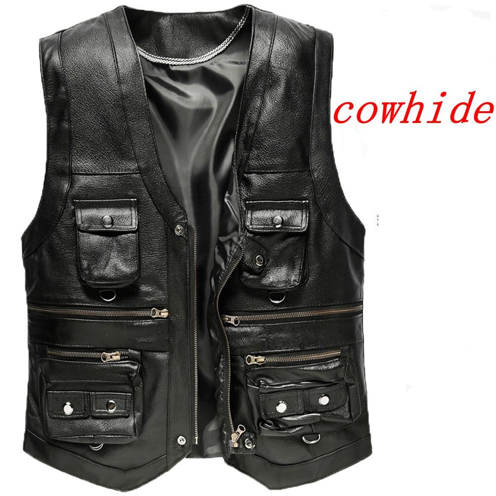 2023 Gilet da uomo in vera pel - Motorcycle Gear Vest recensione e prezzo