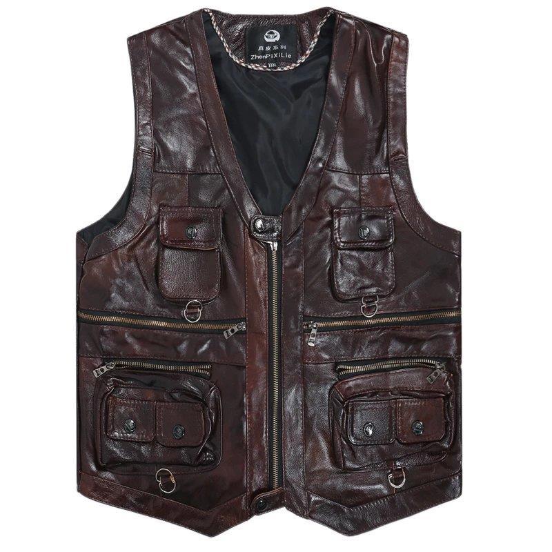 2023 Gilet da uomo in vera pel - Motorcycle Gear Vest recensione e prezzo