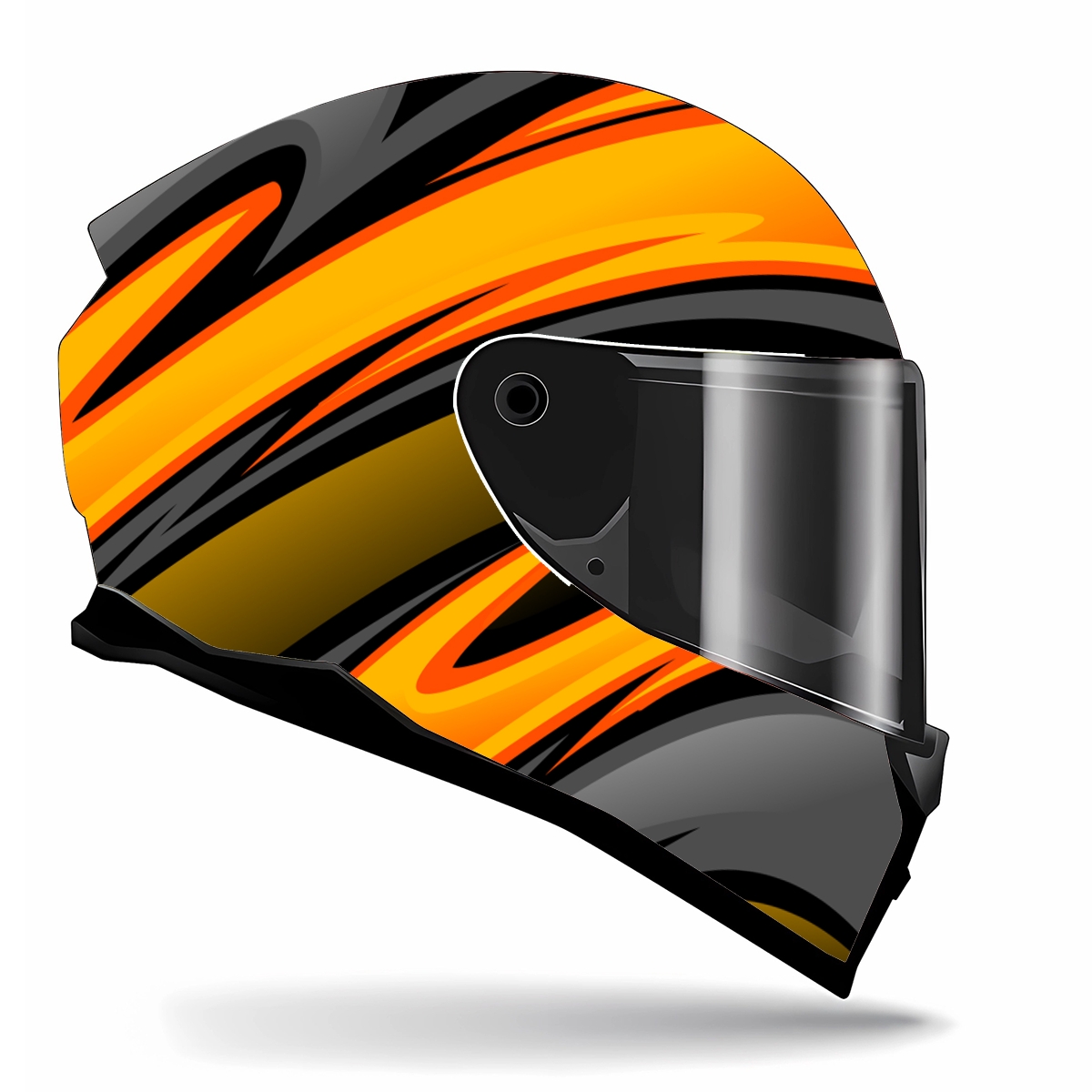 Abstract Yellow Curve Full Hel - Motorcycle Gear Yellow recensione e prezzo
