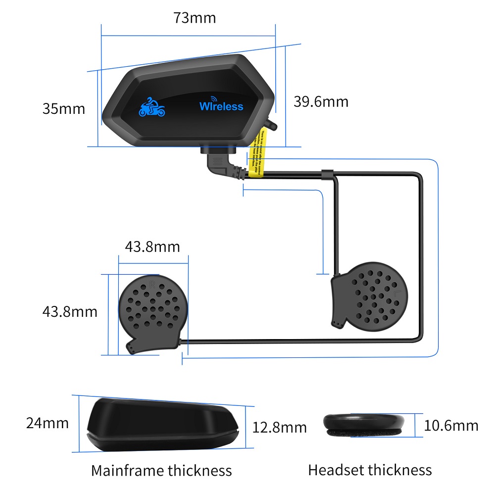 Cuffie per casco interfono mot - Intercom Headset Helmet recensione e prezzo